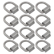DURAFORCE 1/2 Inch Heavy Duty Weld-On Forged D Ring Fracture Strength 12,000lbs (12 Pack)