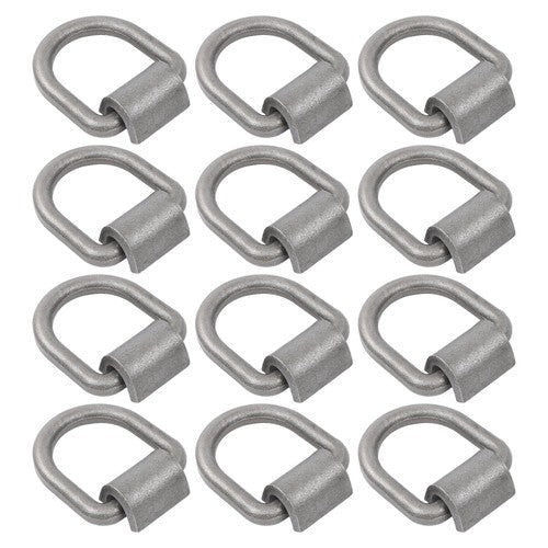 DURAFORCE 1/2 Inch Heavy Duty Weld-On Forged D Ring Fracture Strength 12,000lbs (12 Pack)