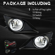 DURAFORCE For 2009-2010 Toyota Corolla Pair Clear Bumper Driving Fog Lights Lamps w/Switch