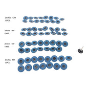 DURAFORCE 60 PCS 40/60/80/120 Grit 2 Inch Mixed Sanding Discs Set with 1/4" Holder