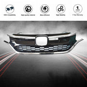 DURAFORCE Front Grille Upper Trim & Lower Grille For Honda CRV 2015-2016 Black Plastic