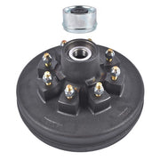 DURAFORCE 12" x 2" Trailer Brake Hub Drum Kit 8 on 6.5" BC for 7000 lbs Axle 008-219-04