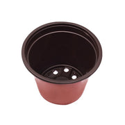 DURAFORCE 13×11×9CM Brick Red Round Plastic Plant Pots Flowerpot Nursery Pot