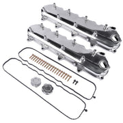 DURAFORCE Polished Engine Valve Covers for Chevy Small Block LT GEN V 5.3 6.2 LT4 L83 L86