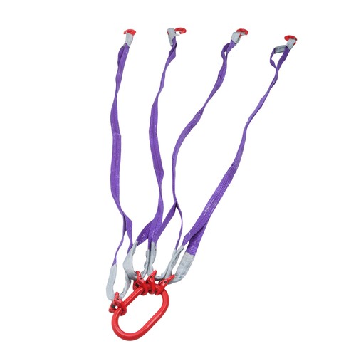 DURAFORCE 6600LBS Capacity 5FT Lifting Slings with G80 4 Legs Grab Hook and Adjuster