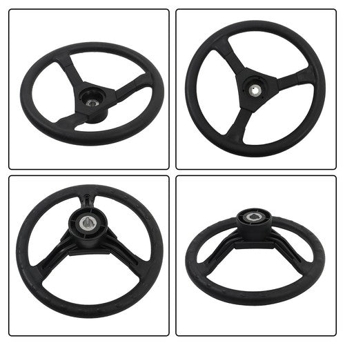 DURAFORCE New 15 FT Boat Rotary Steering System Outboard Kit Marine W/ 12.4" Wheel SS13715