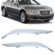 DURAFORCE For Chrysler 300 2011-2014 Front Bumper Molding Chrome Trim 2pc Set LH & RH New