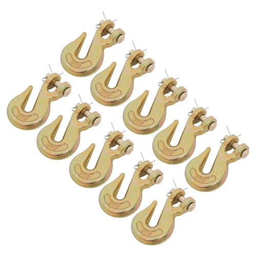 DURAFORCE 10 Pack 5/16 Inch G70 Clevis Grab Hooks Chain Hooks - 5400lbs Working Load Limit