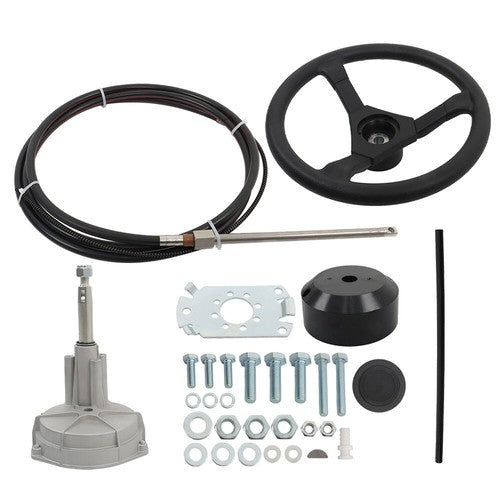 DURAFORCE 12 Feet Boat Rotary Steering System Outboard Kit SS13712 With Steering Cable