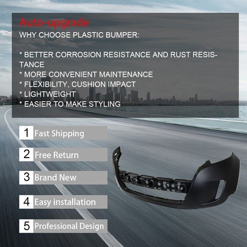DURAFORCE For Ford Edge 2011-2014 Quality Elaborate Front Bumper Cover Replacement