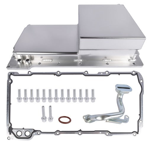 DURAFORCE Front Oil Pan w/ Gasket for Chevrolet Small Block V8 GEN. III/IV LS1 LS2 LS3 LS6