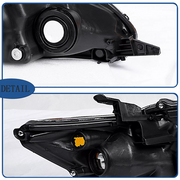 DURAFORCE Headlights Headlamp Pair Black Housing for 2011-2013 for Toyota Corolla LE XLE