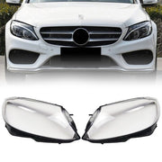 DURAFORCE For Mercedes Benz W205 C180 C200 C260L 2014-17 Front Headlight Lens Cover