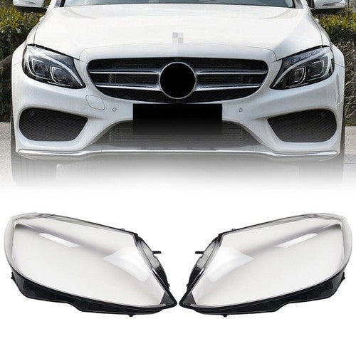 DURAFORCE For Mercedes Benz W205 C180 C200 C260L 2014-17 Front Headlight Lens Cover