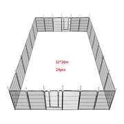 DURAFORCE 24 Panels 32x26 inch Dog Playpen Crate Fence Pet PlayPen Exercise Cage