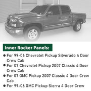 DURAFORCE Inner Rocker Panels FOR 99-07 Chevy Silverado GMC Sierra 1500/2500/3500 Crew Cab