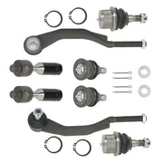 DURAFORCE For Chevrolet GMC 2002-07 V8/L6 8× Inner&Outer Tie Rods Upper Lower Ball Joints