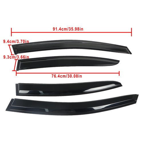 DURAFORCE Window Visors Deflector Guard Acrylic Visor Guard Fit For Subaru WRX STI 2015-19