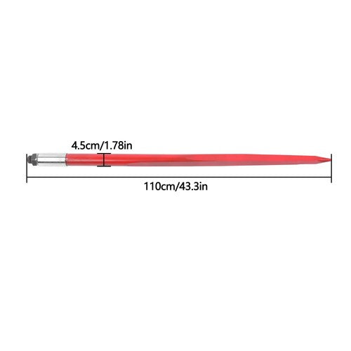 DURAFORCE For Tractors Loaders 2pcs Hay Bale Spear 43" 3000 lbs Capacity Spike Fork