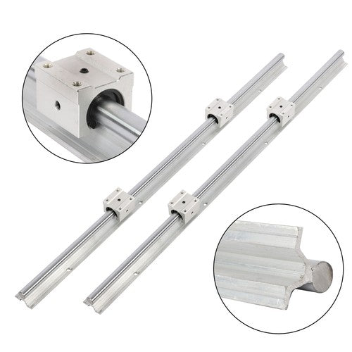 DURAFORCE 2PCS SBR16-800mm Linear Bearings & 4 PCS SBR16UU Carriage Bearing Blocks New