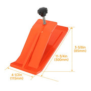 DURAFORCE Tractor Bucket Protector Ski Edge Tamer Protector Snow Leaf Removal Orange Steel