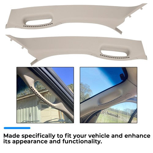 Pair Pull Grab Handle A Pillar Windshield Post Trim for 2002 2010 Dodge Ram