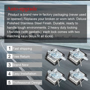 DURAFORCE 4pcs Trailer Latch T-handle Lock Camper RV Truck Toolbox Trailer With Key