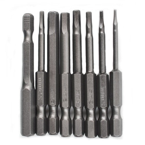 DURAFORCE Metric mm Hex Head Allen Bit Set 8 Piece Quick Connect Shank Impact Driver Drill