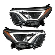 DURAFORCE Headlights Halogen For Toyota Rav4 2016 2017 18 Tube Bar Driver+Passenger Side
