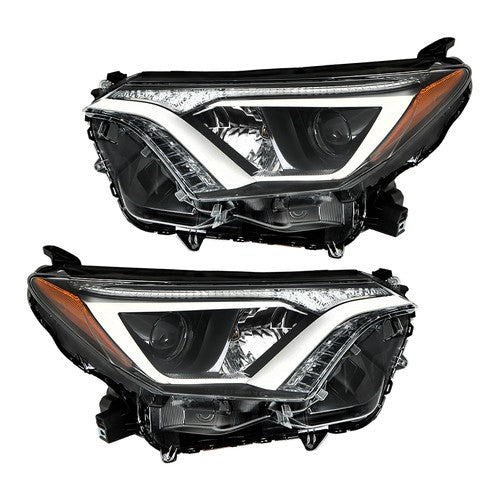 DURAFORCE Headlights Halogen For Toyota Rav4 2016 2017 18 Tube Bar Driver+Passenger Side