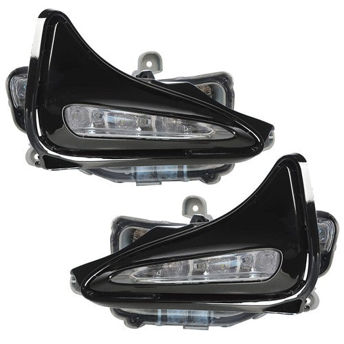 DURAFORCE Right+Left Side For 17-19 Toyota Corolla LE Fog Lights Assembly w/ Wiring+Switch