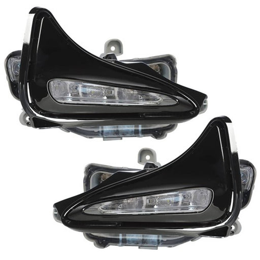 DURAFORCE Right+Left Side For 17-19 Toyota Corolla LE Fog Lights Assembly w/ Wiring+Switch