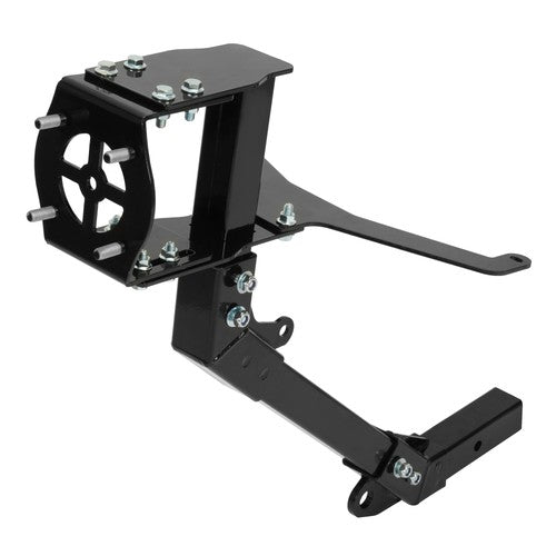 Black Steel Hitch Mounted Spare Tire Carrier for Kawasaki Teryx4 800 2014 2025