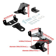 DURAFORCE Steel 3-way Lawn Tractor Trailer Hitch & Brace For John Deere Husqvarna 5" Rise