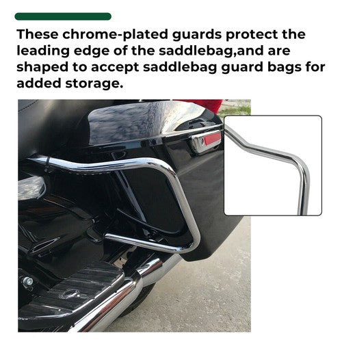 DURAFORCE Saddlebag Bracket Guard Crash Bars For Harley Touring Road Street Glide FLHX 14+