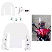 DURAFORCE 17"x15" Clear Scooter Moped Motorcycle Windshield For Yamaha Honda 125cc 150cc