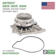 DURAFORCE For Detroit DD16 DD15 DD13 Engine Water Pump w/Pump Belt EA4722001601 4712001101