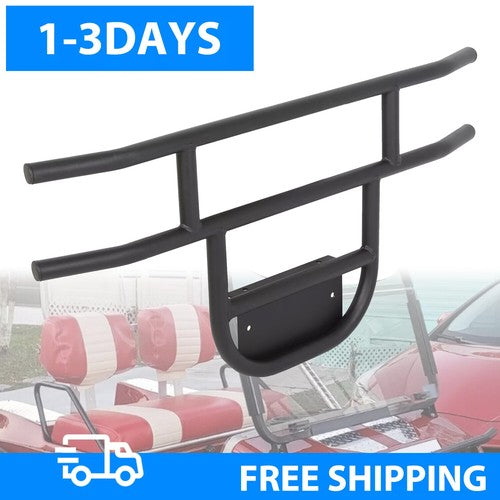DURAFORCE Black Steel Front Bumper Brush Guard for Club Car Golf Cart DS Models 1981 Up