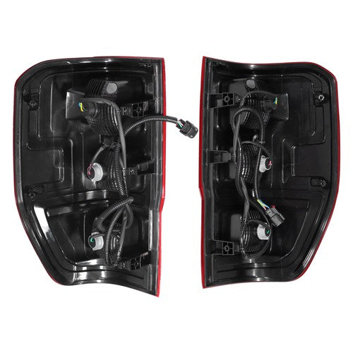 DURAFORCE Tail Light Left+Right Side Halogen Rear For Ford Ranger XL 2019 2020-2022 Chrome