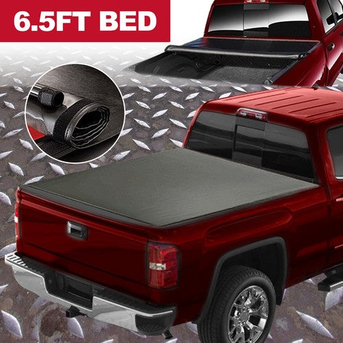 6.5FT Soft Roll Up Tonneau Cover for 07 13 Silverado Sierra 1500 2500HD 3500HD