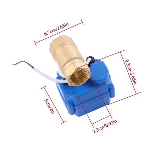 DURAFORCE Solid Motorized Ball Valve 3/4in Standard Port Brass 9-24V NC Auto Return