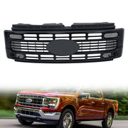 DURAFORCE Fit For Ford F250 XL/XLT 2023 2024 Gloss Black Plastic Front Upper Grill Grille