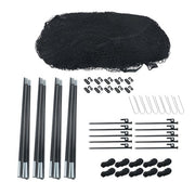 DURAFORCE 33x12x10 FT Softball Baseball Batting Cage Net With Shock-absorbing Rope & Rod