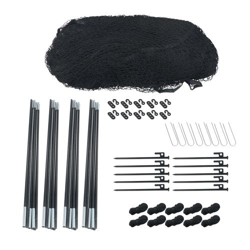 DURAFORCE 33x12x10 FT Softball Baseball Batting Cage Net With Shock-absorbing Rope & Rod