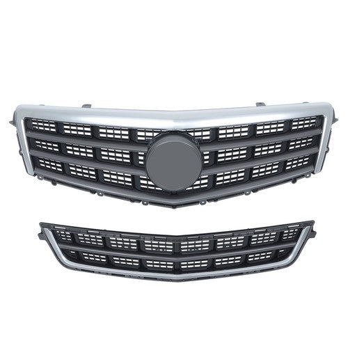 DURAFORCE For Cadillac ATS 2013-2014 2Pcs Front Upper Bumper Grille + Lower Grille Plastic