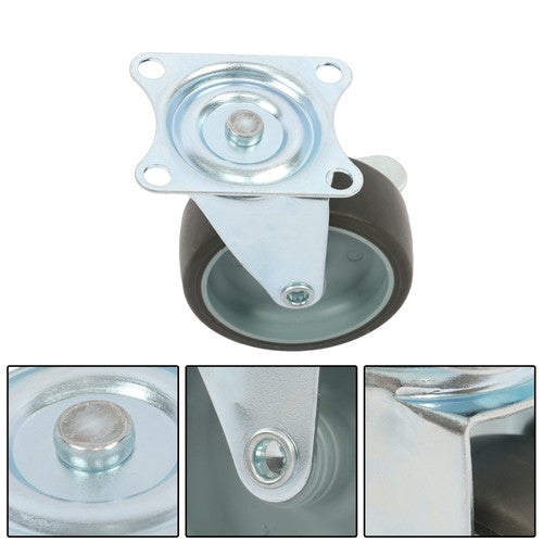 DURAFORCE 8 Pack 3 Inch Universal Caster Wheels Heavy Duty Casters with Side Brake Grey
