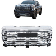DURAFORCE Front Upper Grille Plastic Chrome WIth Camera Hole For GMC Sierra 1500 2022-2024
