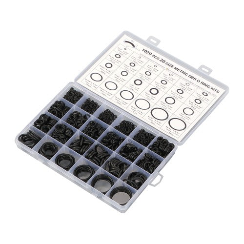 DURAFORCE 1020Pcs O Ring Kit Nitrile Rubber O Ring Assortment Set 20Size Resist Oil & Heat