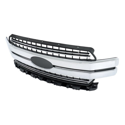 DURAFORCE Chrome Front Bumper Grille Grill For Ford F-150 F150 2018-20 Lariat Style