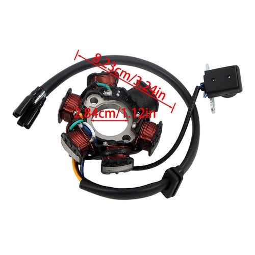 DURAFORCE 6 Coil Pole Magneto Flywheel Stator 50cc 70cc 110cc 125cc PIT Quad Dirt Bike ATV